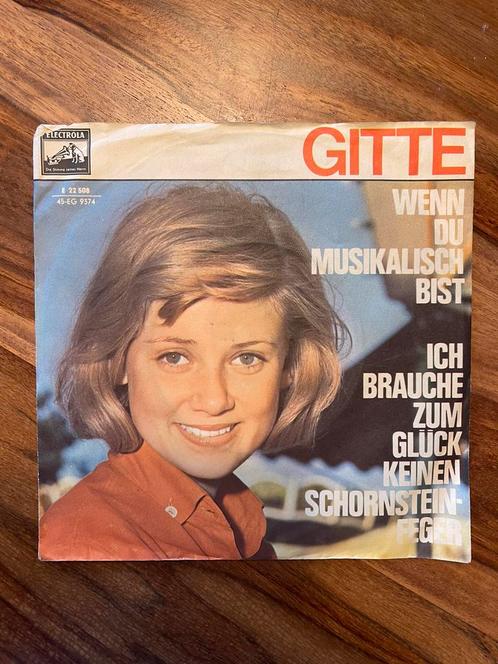 Gitte 45 rpm vinyl single, CD & DVD, Vinyles Singles, Utilisé, Single, Enlèvement ou Envoi