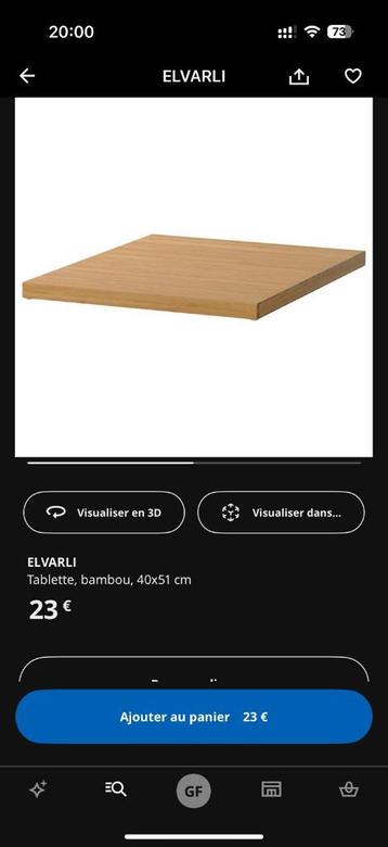 Elvarli tablet 40 x 51 cm bamboe beschikbaar voor biedingen