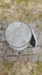 Zinken vuilnisbak., Ophalen, Tuin, Gebruikt, Rond
