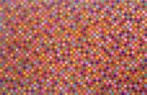 groot olieschilderij abstract kubus (75x115), Huis en Inrichting, Woonaccessoires | Schilderijen, Tekeningen en Foto's, Nieuw