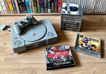 Playstation 1 met 10 Games (PS1 / PSone) beschikbaar voor biedingen