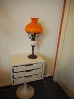 Mid-century oranje opaline tafellamp, 1960s, Ophalen, Zo goed als nieuw, Mid-Century