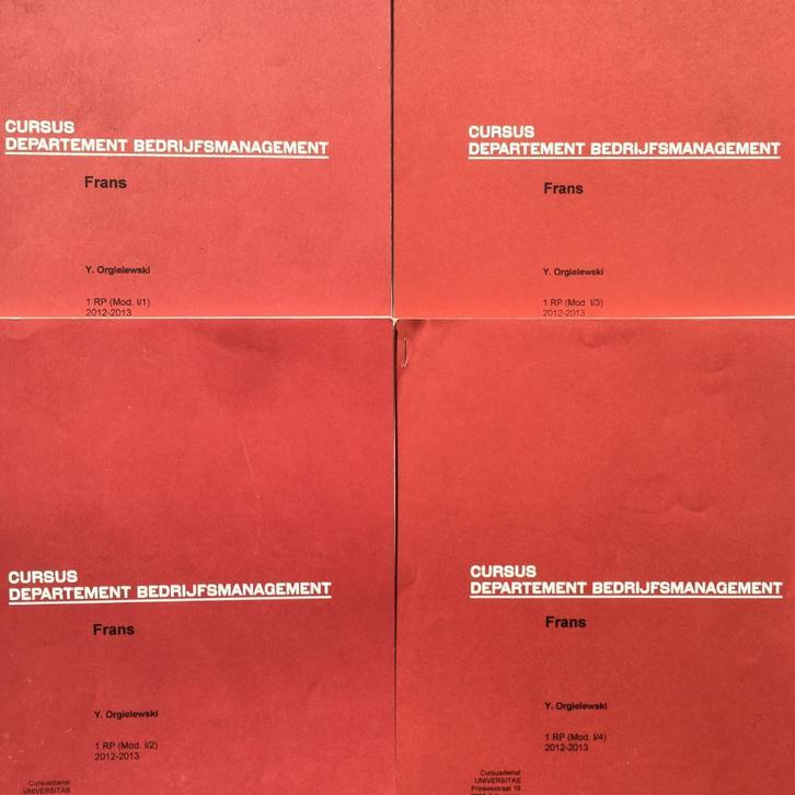 Cursus Frans - Bedrijfsmanagement, Boeken, Studieboeken en Cursussen, Zo goed als nieuw, Hogeschool, Ophalen of Verzenden
