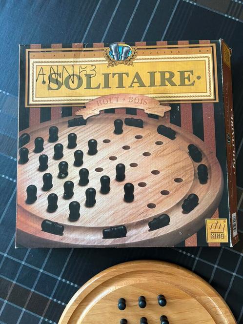 Solitaire spel in houten versie, Hobby en Vrije tijd, Gezelschapsspellen | Bordspellen, Zo goed als nieuw, Ophalen