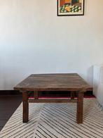 Robuuste oude salontafel, Huis en Inrichting, Ophalen, Gebruikt, 50 tot 100 cm, 50 tot 75 cm