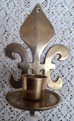 Franse koperen kandelaar Franse Lelie, Antiek en Kunst, Ophalen of Verzenden