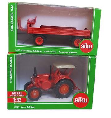 Siku Farmer Classic (7502) Lanz Bulldog met aanhanger rood beschikbaar voor biedingen