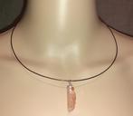 Ketting Golden Sunset aura kwarts bruin met draaislotje, Handtassen en Accessoires, Kettingen, Met edelsteen, Bruin, Verzenden