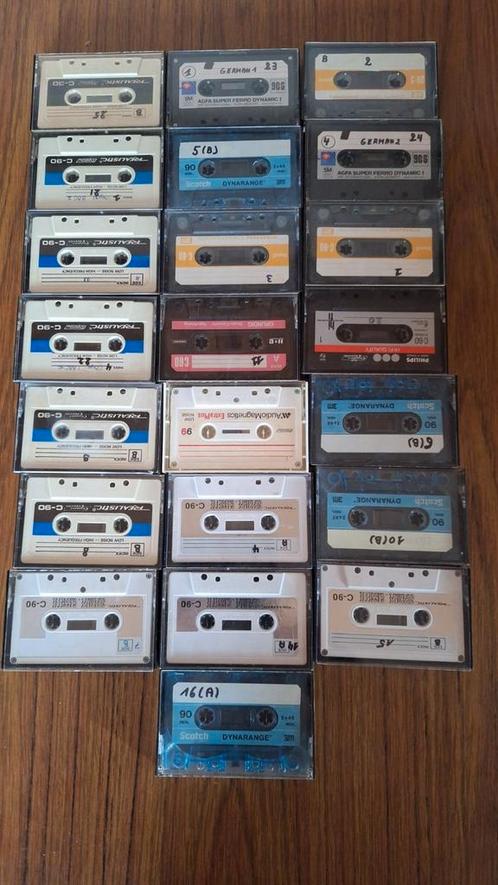 Bespeelde cassette bandjes 22 stuks, Cd's en Dvd's, Cassettebandjes, Gebruikt, Voorbespeeld, Overige genres, 2 t/m 25 bandjes
