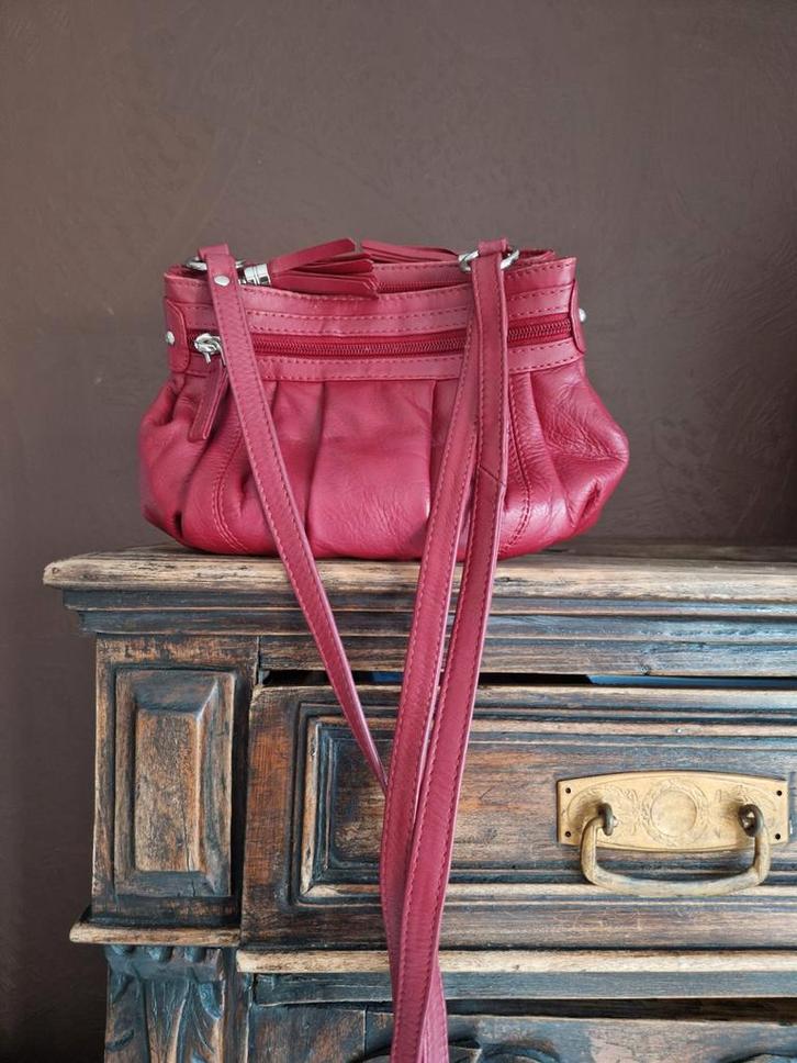 Prachtige lederen tas Visconti, Handtassen en Accessoires, Tassen | Schoudertassen, Ophalen of Verzenden