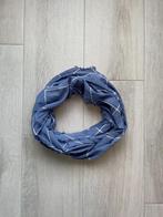 Blauw colsjaaltje met wit ruitenmotief, Ophalen of Verzenden, Nieuw, Sjaal