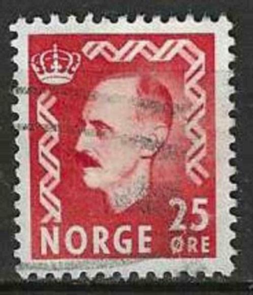 Noorwegen 1950/1952 - Yvert 325 - Koning Haakon VII (ST), Timbres & Monnaies, Timbres | Europe | Scandinavie, Affranchi, Norvège