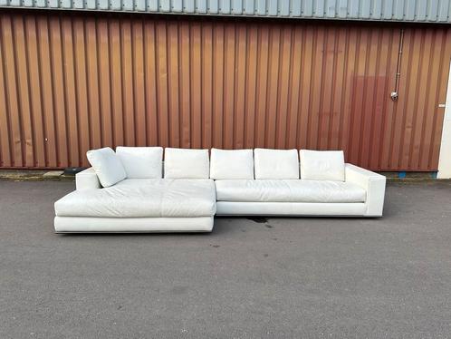 ZGAN Minotti Hamilton | Wit Leer | NP: €30.000, Huis en Inrichting, Zetels | Zetels, Zo goed als nieuw, Leer, Ophalen of Verzenden