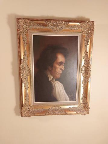 Prachtig schilderij van Beethoven, kunstenaar Emiel Calluy! beschikbaar voor biedingen