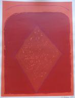 RENAAT IVENS / ABSTRACTIE / KLEURLITHO / 70x50cm / SIG 1975, Antiek en Kunst, Kunst | Litho's en Zeefdrukken, Ophalen of Verzenden