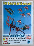 Affiche airshow basis Koksijde 1994, Photo ou Poster, Armée de l'air, Enlèvement ou Envoi