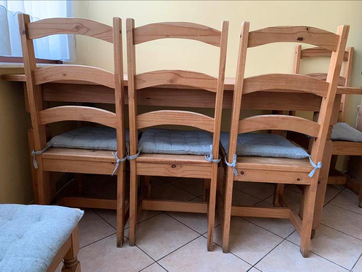 Mexicaanse massieve grenen stoel, Huis en Inrichting, Stoelen, Zo goed als nieuw, Hout, Ophalen