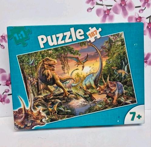 🦕 Dino's -  Dinosaurus Puzzel 🦖, Kinderen en Baby's, Speelgoed | Kinderpuzzels, Zo goed als nieuw, 6 jaar of ouder, Meer dan 50 stukjes