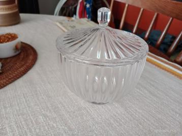 Bol bonbonnière pot avec couvercle verre 