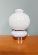 Lampe de table vintage en opaline blanche, années 70, Lampe, Utilisé, Enlèvement ou Envoi
