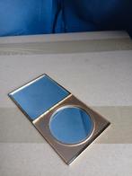 Miroir de poche ancien en métal doré., Enlèvement ou Envoi