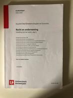 Recht en onderneming, Ophalen, Zo goed als nieuw
