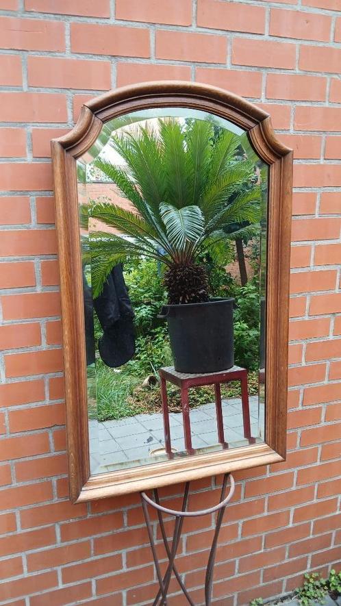 oude spiegel - eiekenhout - facet spiegel, Huis en Inrichting, Woonaccessoires | Spiegels, Gebruikt, 50 tot 75 cm, 100 tot 150 cm