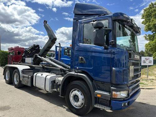 Scania 124L-420 6x2 HOOKLIFT VDL 20T - STEEL SPRING / BALLES, Auto's, Vrachtwagens, Bedrijf, Te koop, Scania, Diesel, Handgeschakeld