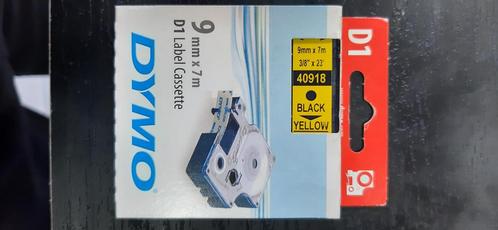 Cassette de ruban à étiqueter Dymo 9mm x 7m Noir-Jaune, Divers, Ecriture, Neuf, Enlèvement