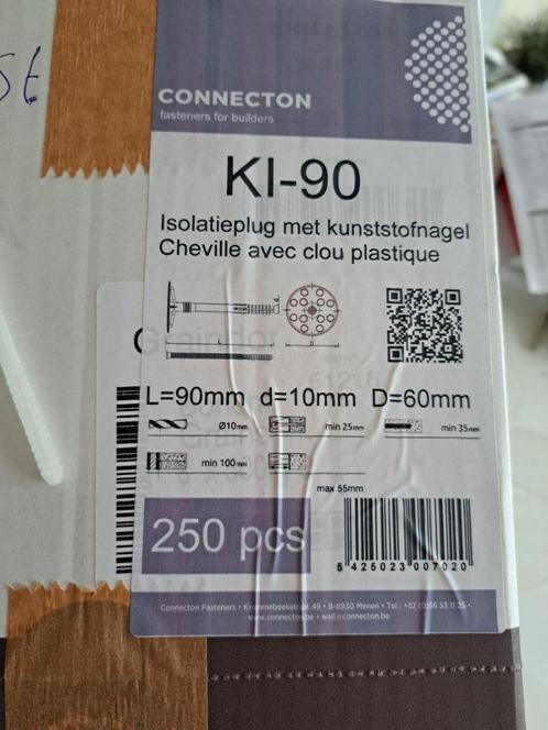 Isoleren- Isolfix isolatieplug kunststofnagel 10 x 90- 78 st, Doe-het-zelf en Bouw, Isolatie en Afdichting, Nieuw, Overige materialen