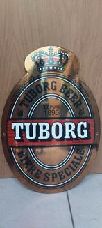 Emaillebord Tuborg bier, Collections, Marques de bière, Panneau, Plaque ou Plaquette publicitaire, Comme neuf, Autres marques