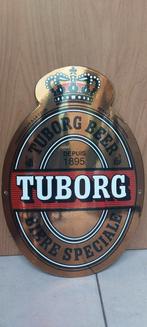 Emaillebord Tuborg bier, Panneau, Plaque ou Plaquette publicitaire, Comme neuf, Autres marques, Enlèvement ou Envoi