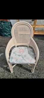 Rieten rotan stoelen, 6 stuks, landelijk, zitting is perfect, Tuin en Terras, Ophalen, Zo goed als nieuw, Rotan