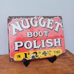 Nugget boot polish dubbelzijdige emaille plaat, Ophalen of Verzenden, Gebruikt, Verpakking