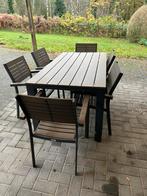 Tuinset tafel / 6 stoelen, Tuin en Terras, Tuinsets en Loungesets, Ophalen, 6 zitplaatsen, Aluminium, Zo goed als nieuw