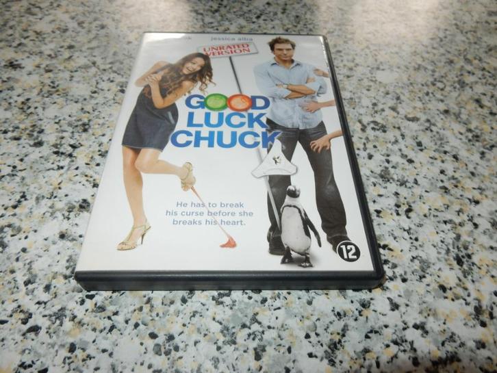 nr.1017- Dvd: good luck chuck - komedie, Cd's en Dvd's, Dvd's | Komedie, Zo goed als nieuw, Romantische komedie, Vanaf 12 jaar