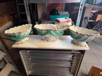 Prachtig 3 stel in Belgische faience NIMY  beschikbaar voor biedingen
