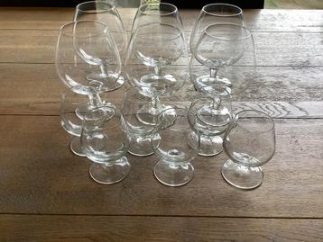 Cognacglazen (6 kleine + 6 grote) beschikbaar voor biedingen
