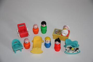 vintage little people crèche 11 stuks beschikbaar voor biedingen