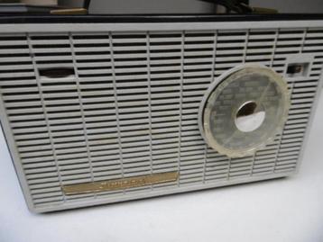 RADIO VINTAGE DE COLLECTION SBR 1960 CUIR VERIT FONCT GO-MOY, Envoi