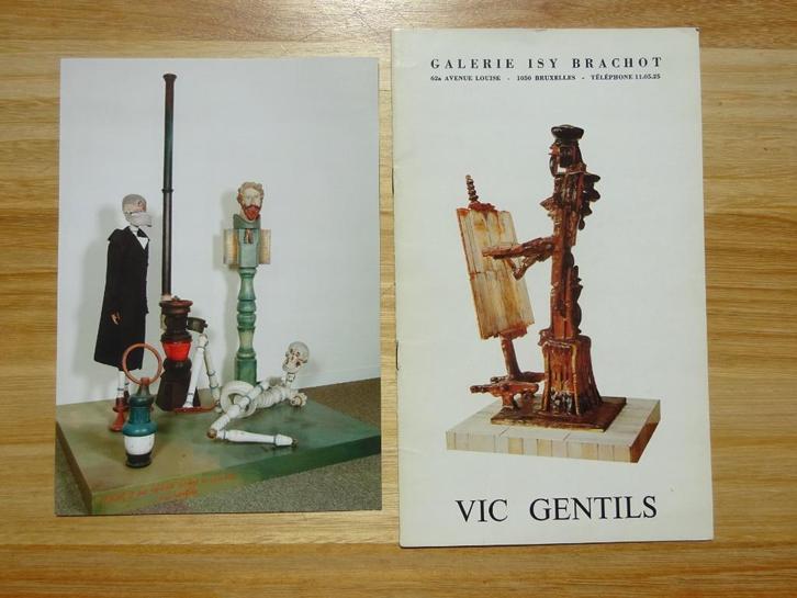 Vic Gentils 2 invitaties, Boeken, Kunst en Cultuur | Beeldend, Zo goed als nieuw, Beeldhouwkunst, Ophalen of Verzenden
