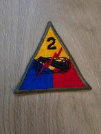 US WW2 2nd Armored division patch whiteback Hell on wheels, Verzamelen, Ophalen of Verzenden