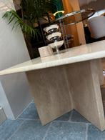 Table basse vintage en travertin, Maison & Meubles, Tables | Tables de salon, Enlèvement, Utilisé, Rectangulaire
