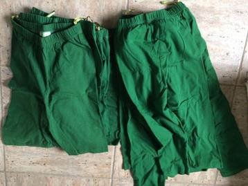 12 groene (4 korte en 8 kniebroekjes) kinderbroekjes  beschikbaar voor biedingen