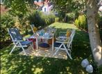 IKEA Applaro Garden dining set with umbrella and 5 chairs, Tuin en Terras, Ophalen, Gebruikt