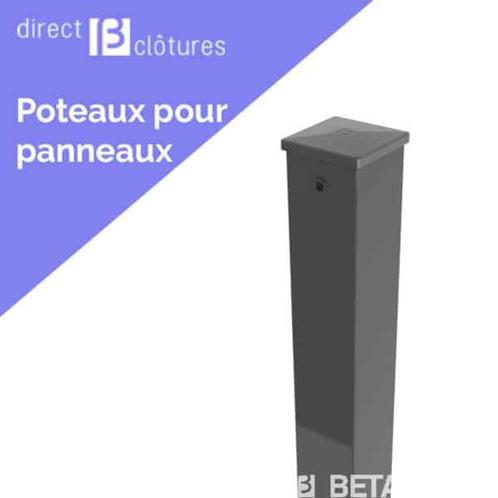 3 Piquet cloture Gris Anthracite de 2M, Jardin & Terrasse, Clôtures de jardin, Neuf, Clôture en treillis métallique, Autres matériaux