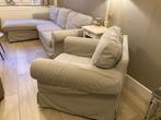 zetels: 3-zit met chaise lounge en 1-zit (Ektrop), Huis en Inrichting, Zetels | Zetels, Ophalen, Gebruikt, Vierpersoons of meer