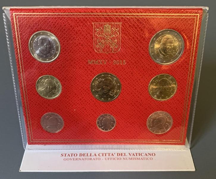 set euromunten Vaticaan 2015, Postzegels en Munten, Munten | Europa | Euromunten, Setje, Overige waardes, Vaticaanstad, Ophalen of Verzenden
