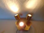 Oude plafondlamp van geborsteld messing, Ophalen of Verzenden, Gebruikt, Metaal