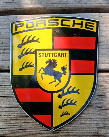 Prachtig emaille bordje Porsche beschikbaar voor biedingen